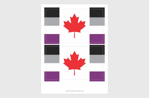 Canada Asexual Pride Flag Stickers