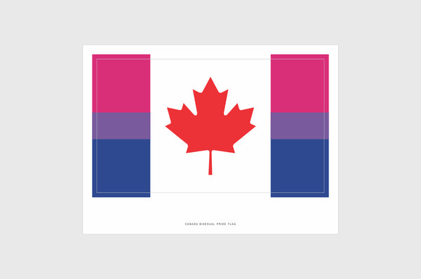 Canada Bisexual Pride Flag Stickers