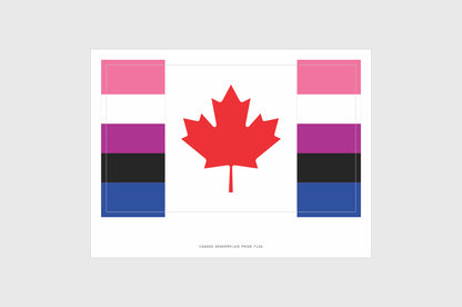 Canada Genderfluid Pride Flag Stickers