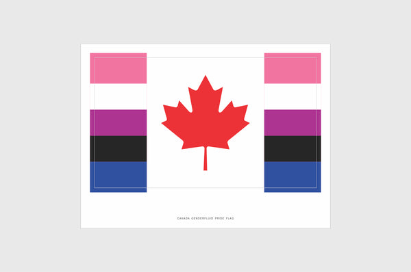 Canada Genderfluid Pride Flag Stickers