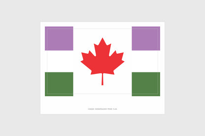 Canada Genderqueer Pride Flag Stickers