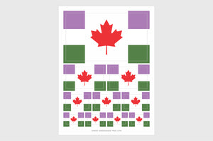 Canada Genderqueer Pride Flag Stickers