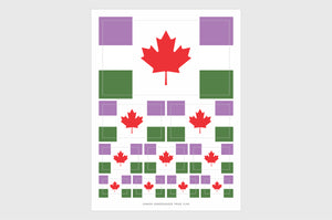 Canada Genderqueer Pride Flag Stickers