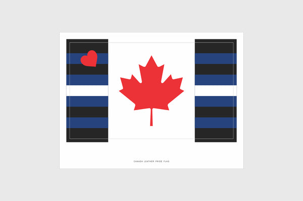 Canada Leather Pride Flag Stickers