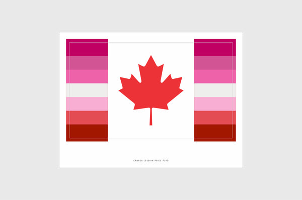 Canada Lesbian Pride Flag Stickers