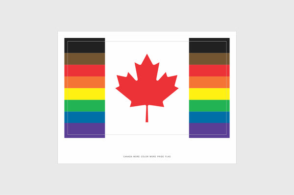 Canada More Colour More Pride Flag Stickers