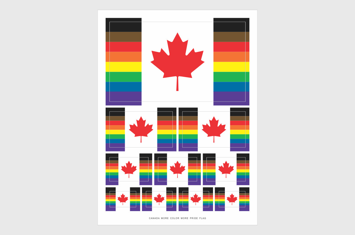 Canada More Colour More Pride Flag Stickers