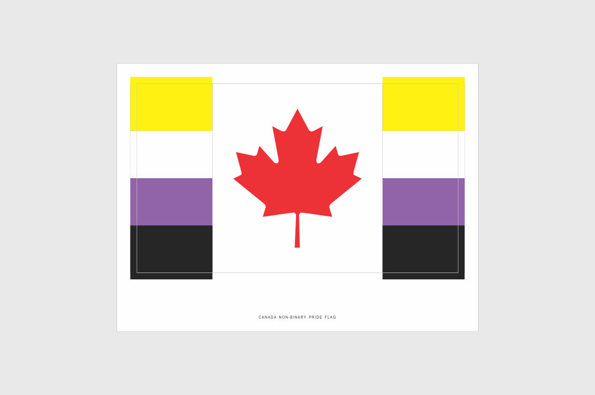 Canada Non Binary Pride Flag Stickers
