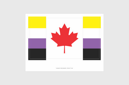 Canada Non Binary Pride Flag Stickers