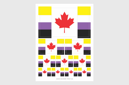 Canada Non Binary Pride Flag Stickers