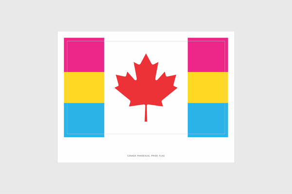 Canada Pansexual Pride Flag Stickers