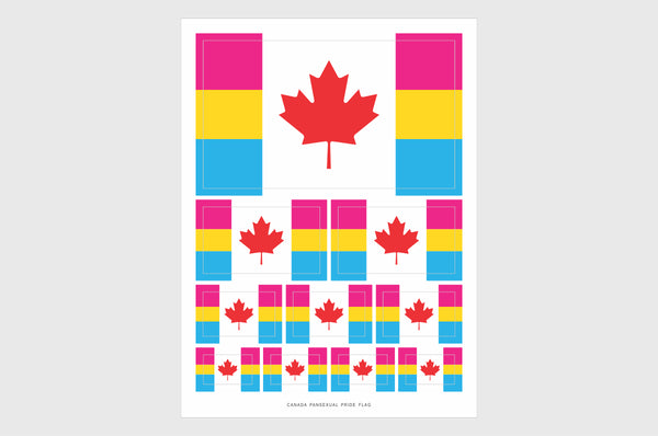 Canada Pansexual Pride Flag Stickers