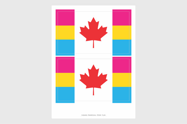 Canada Pansexual Pride Flag Stickers