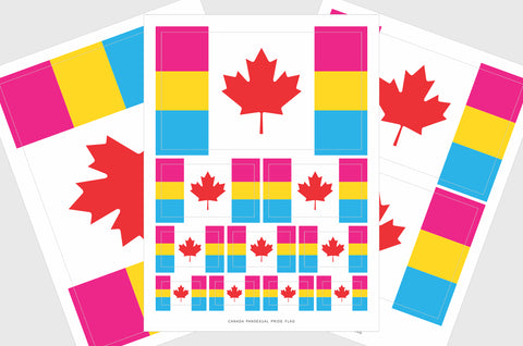 Canada Pansexual Pride Flag Stickers