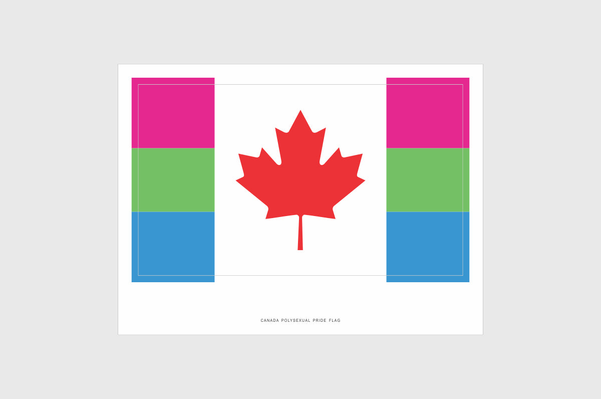 Canada Polysexual Pride Flag Stickers