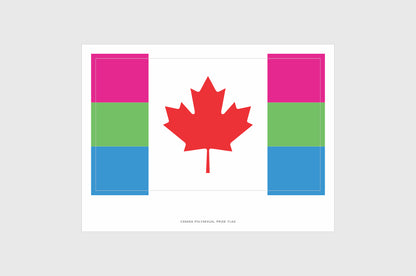 Canada Polysexual Pride Flag Stickers