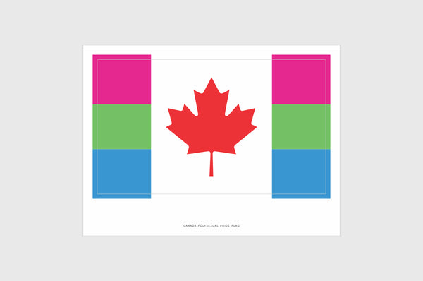 Canada Polysexual Pride Flag Stickers