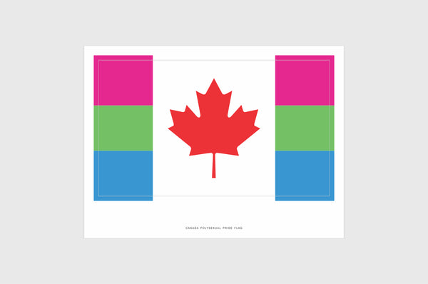 Canada Polysexual Pride Flag Stickers