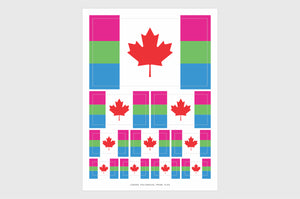 Canada Polysexual Pride Flag Stickers