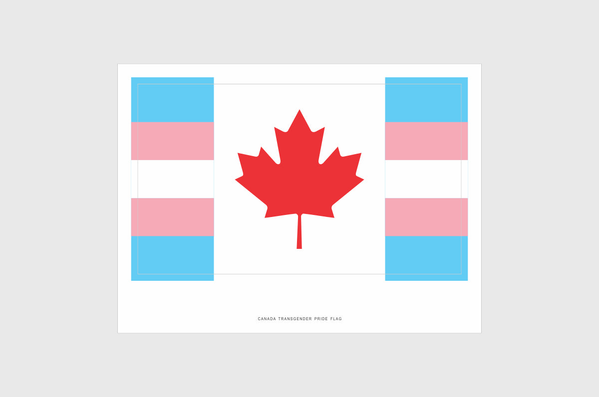 Canada Transgender Pride Flag Stickers