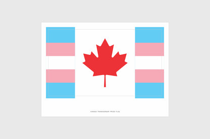 Canada Transgender Pride Flag Stickers