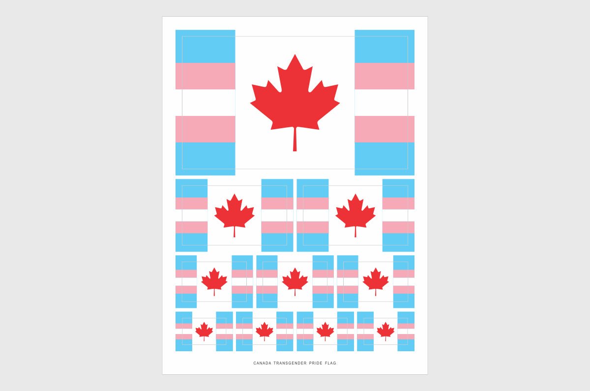Canada Transgender Pride Flag Stickers