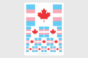 Canada Transgender Pride Flag Stickers