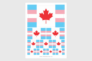 Canada Transgender Pride Flag Stickers