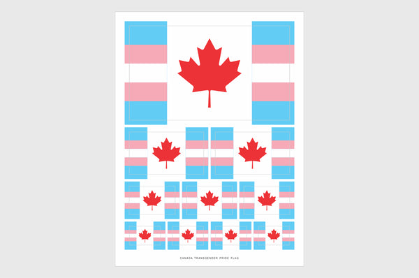 Canada Transgender Pride Flag Stickers