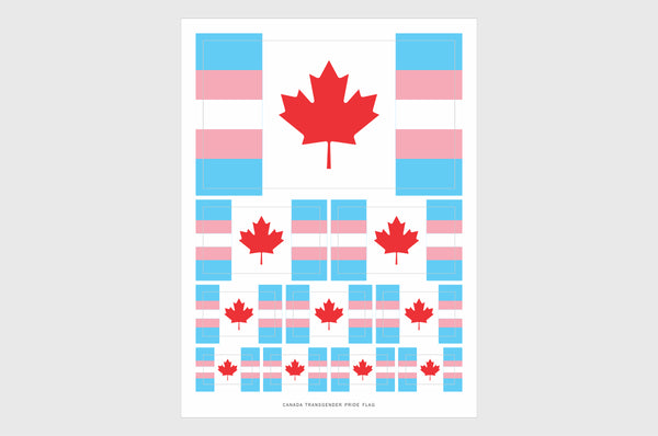 Canada Transgender Pride Flag Stickers