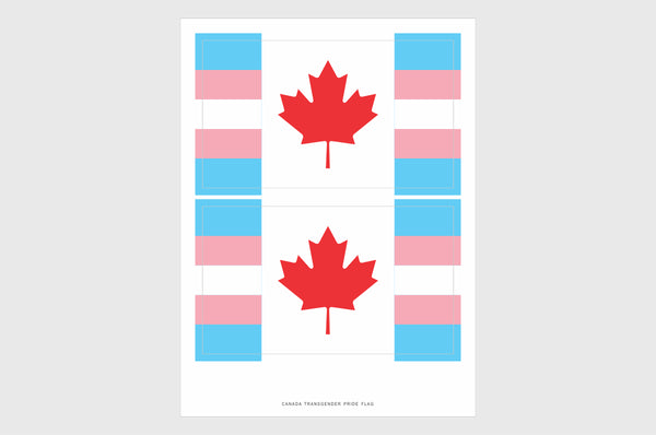 Canada Transgender Pride Flag Stickers