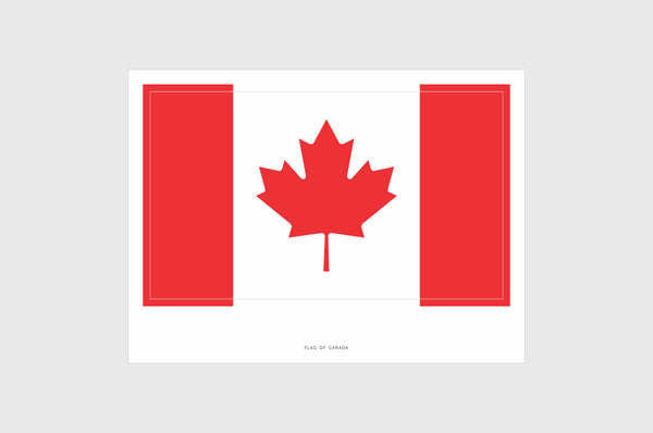 Canada Flag Sticker, Weatherproof Vinyl Canadian Flag Stickers