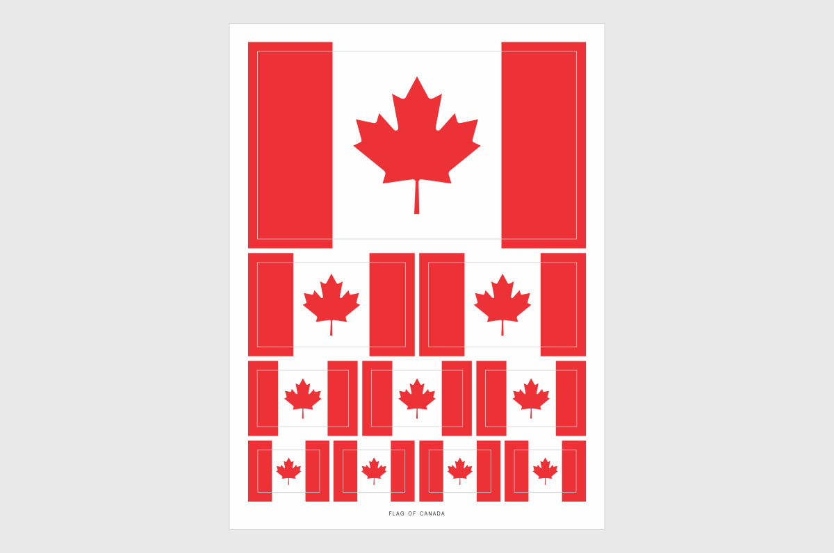 Canada Flag Sticker, Canadian Flag Stickers