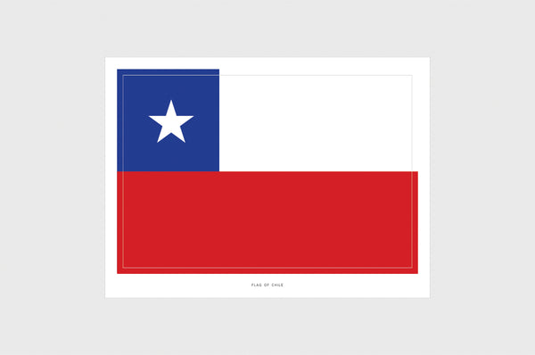Chile Flag Sticker, Weatherproof Vinyl Chilean Flag Stickers