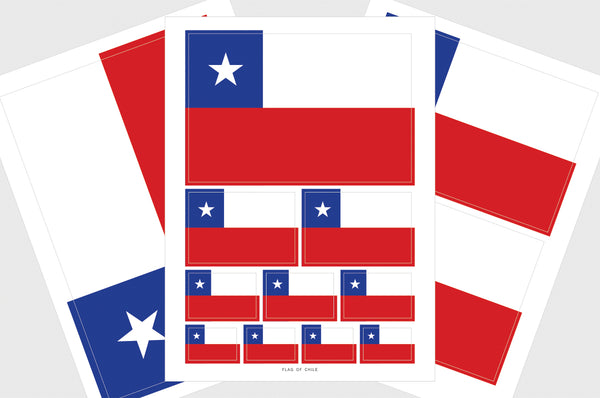 Chile Flag Stickers