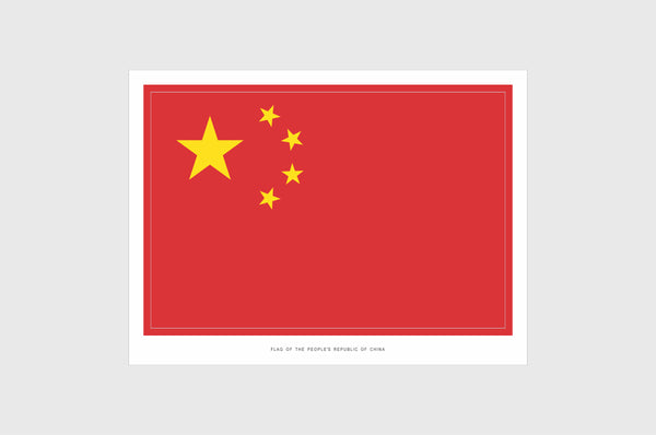 China Flag Sticker, Weatherproof Vinyl Chinese Flag Stickers