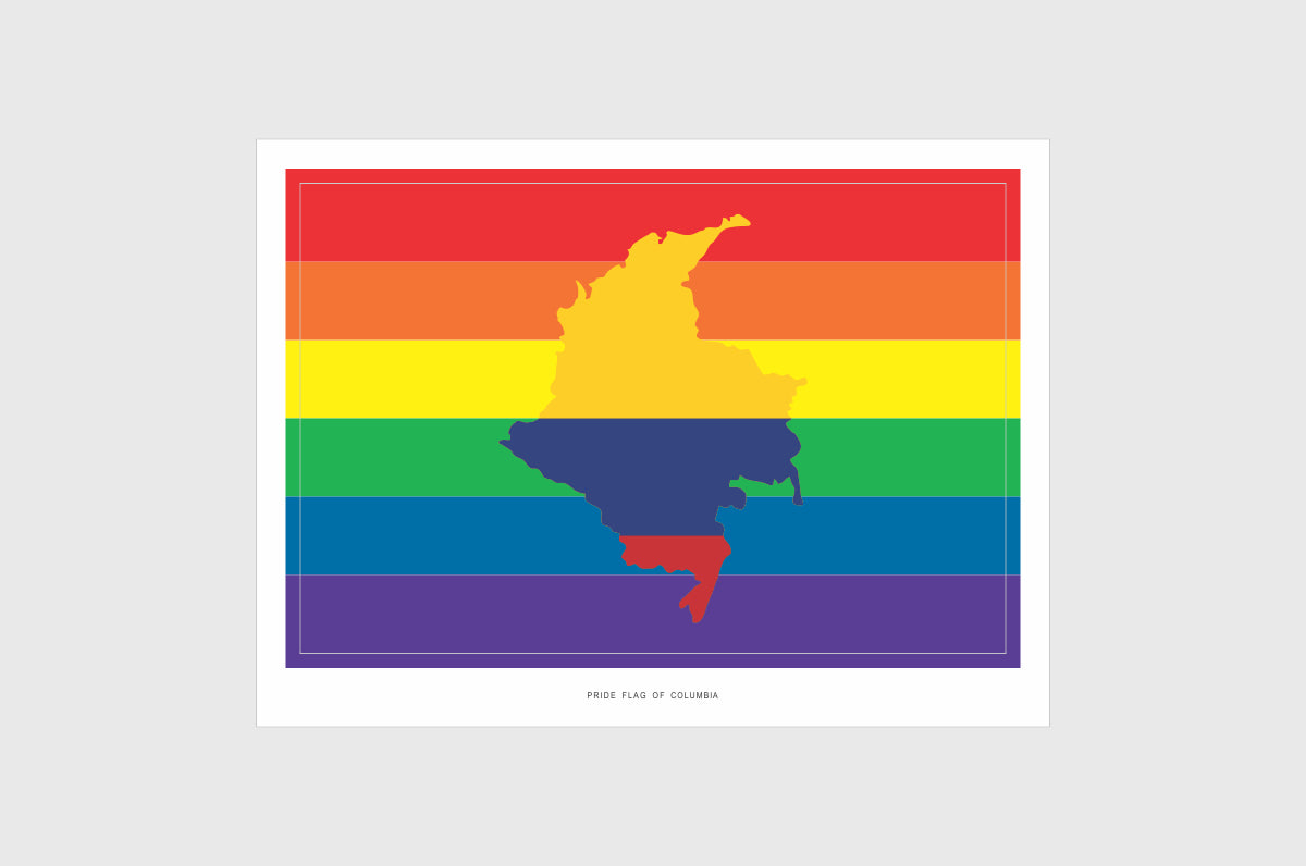 Columbia LGBTQ Pride Flag Stickers