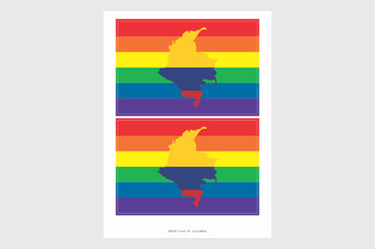 Columbia LGBTQ Pride Flag Stickers
