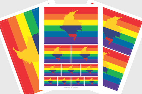 Columbia LGBTQ Pride Flag Stickers