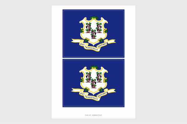 Connecticut Flag Stickers