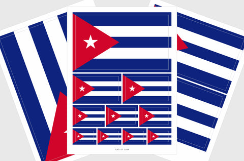 Cuba Flag Stickers