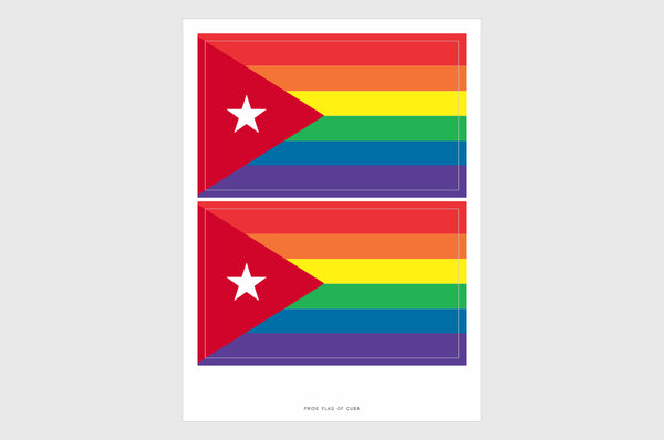 Cuba LGBTQ Pride Flag Stickers