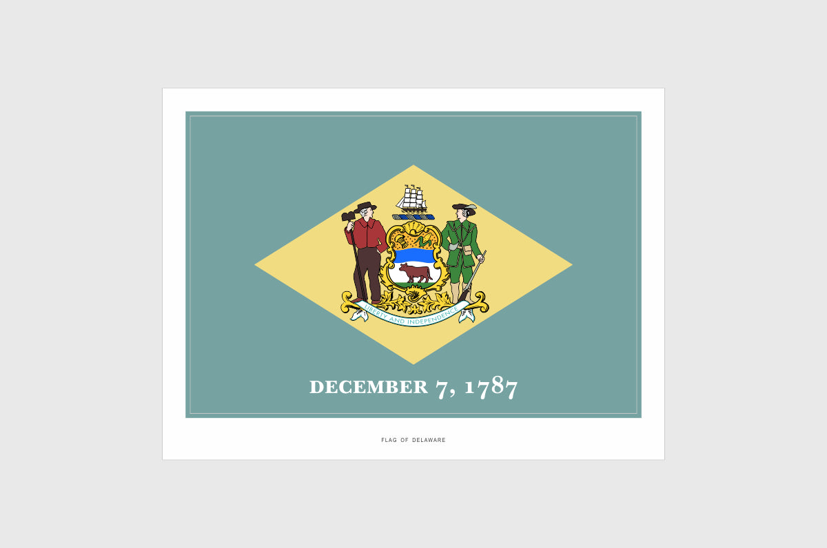 Delaware Flag Stickers