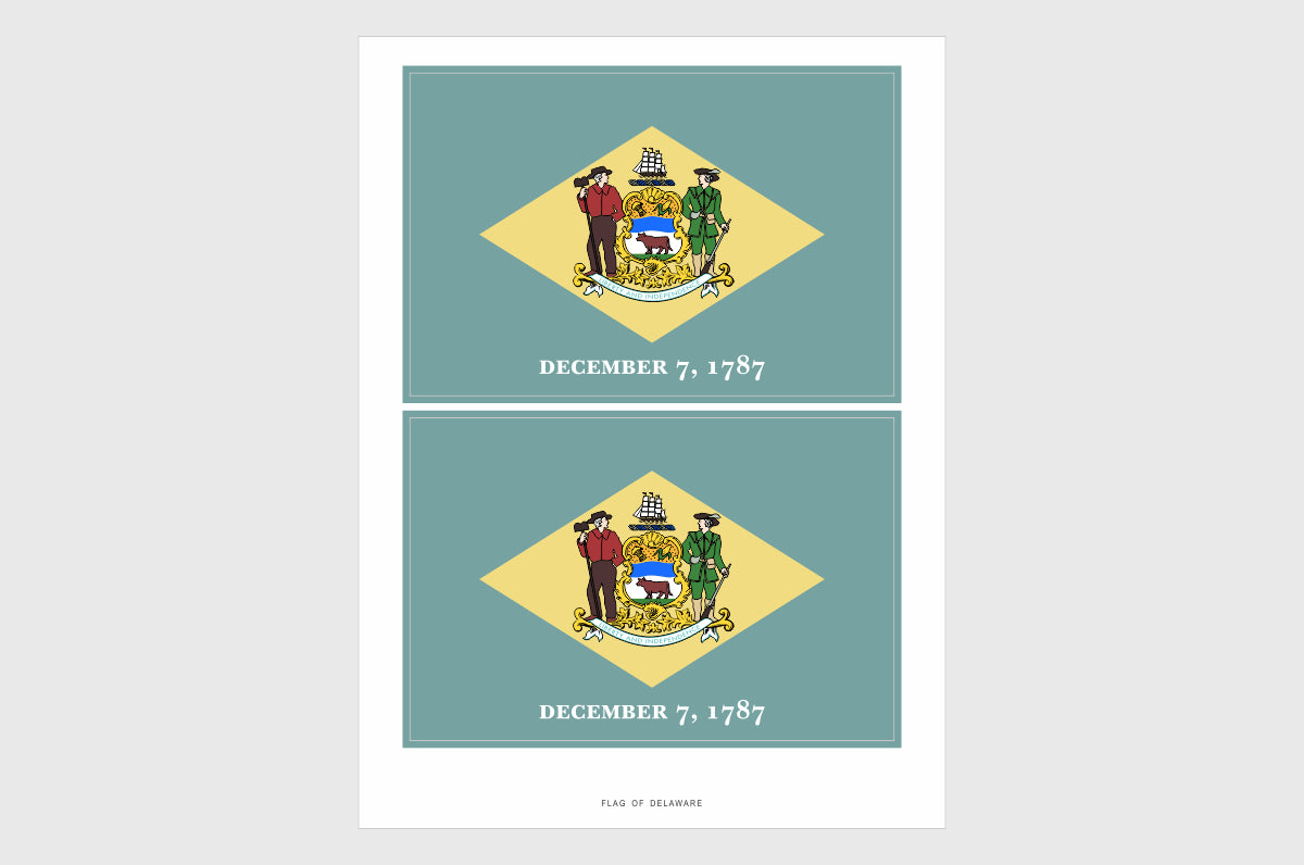 Delaware Flag Stickers