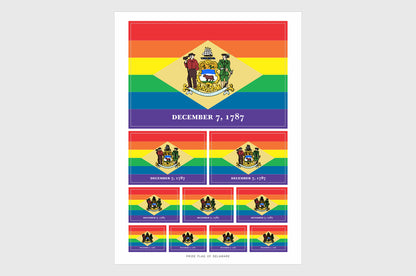Delaware LGBTQ Pride Flag Stickers