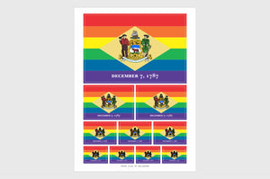 Delaware LGBTQ Pride Flag Stickers