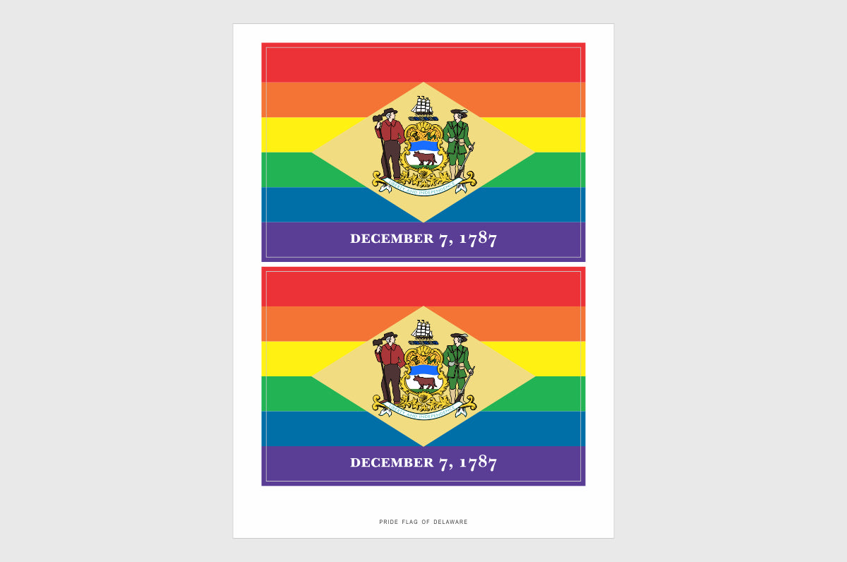 Delaware LGBTQ Pride Flag Stickers