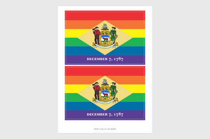 Delaware LGBTQ Pride Flag Stickers