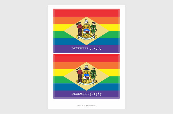 Delaware LGBTQ Pride Flag Stickers
