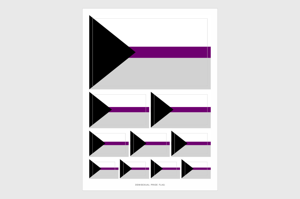 Demisexual Flag Sticker, Weatherproof Vinyl Demi Sexual Flag Stickers